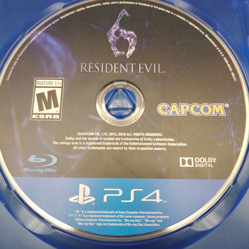 Resident Evil 6 (Playstation 4, 2016) Disc In Blank Jewel Case - Picture 2 of 4